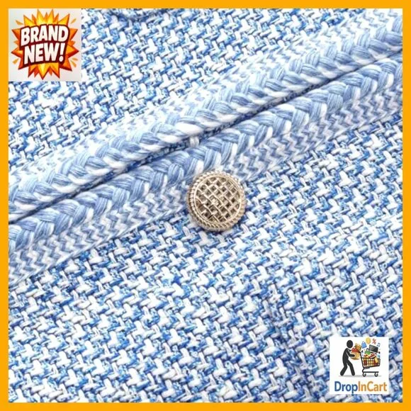 Cropped Tweed Blazer Classic Chic Office Work Business Casual Jacket
